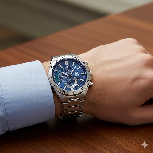 Casio Men's Chronograph Quartz Watch with Stainless Steel Strap EFV-620D-2AVUDF